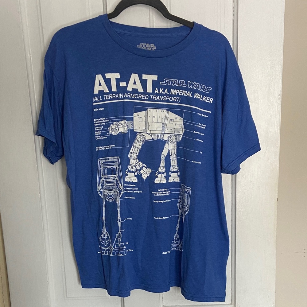 Star Wars Blue AT-AT Schematic Tee